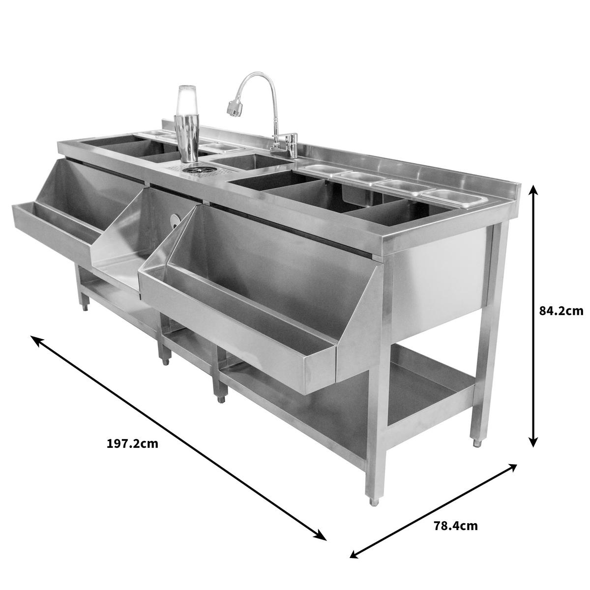 COCKTAIL BAR STATION - Alufarben, Metall (1/1/1cm) - Monstershop