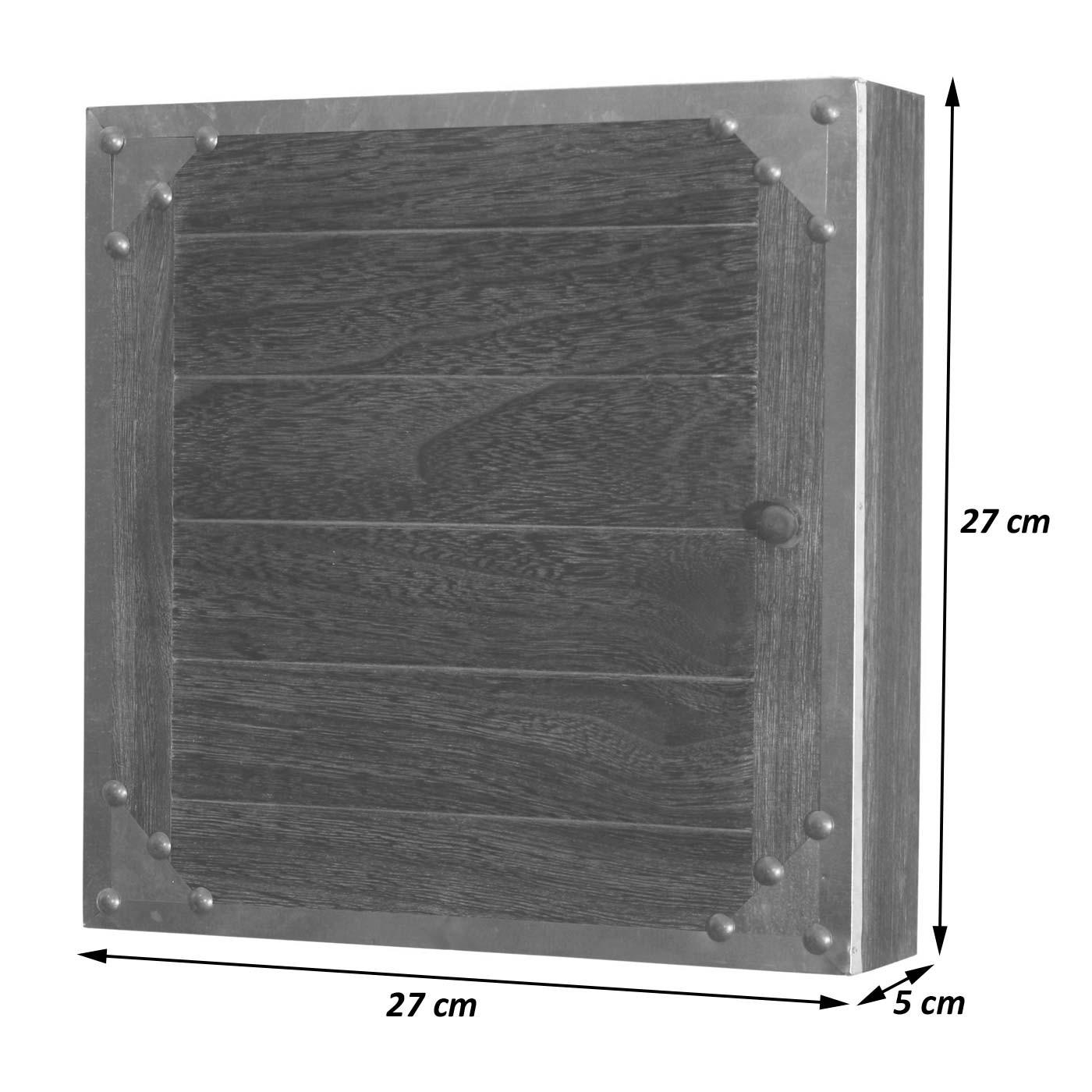 SCHLÜSSELKASTEN Grau, Braun - Braun/Grau, Holz (26/26/5cm) - MCW
