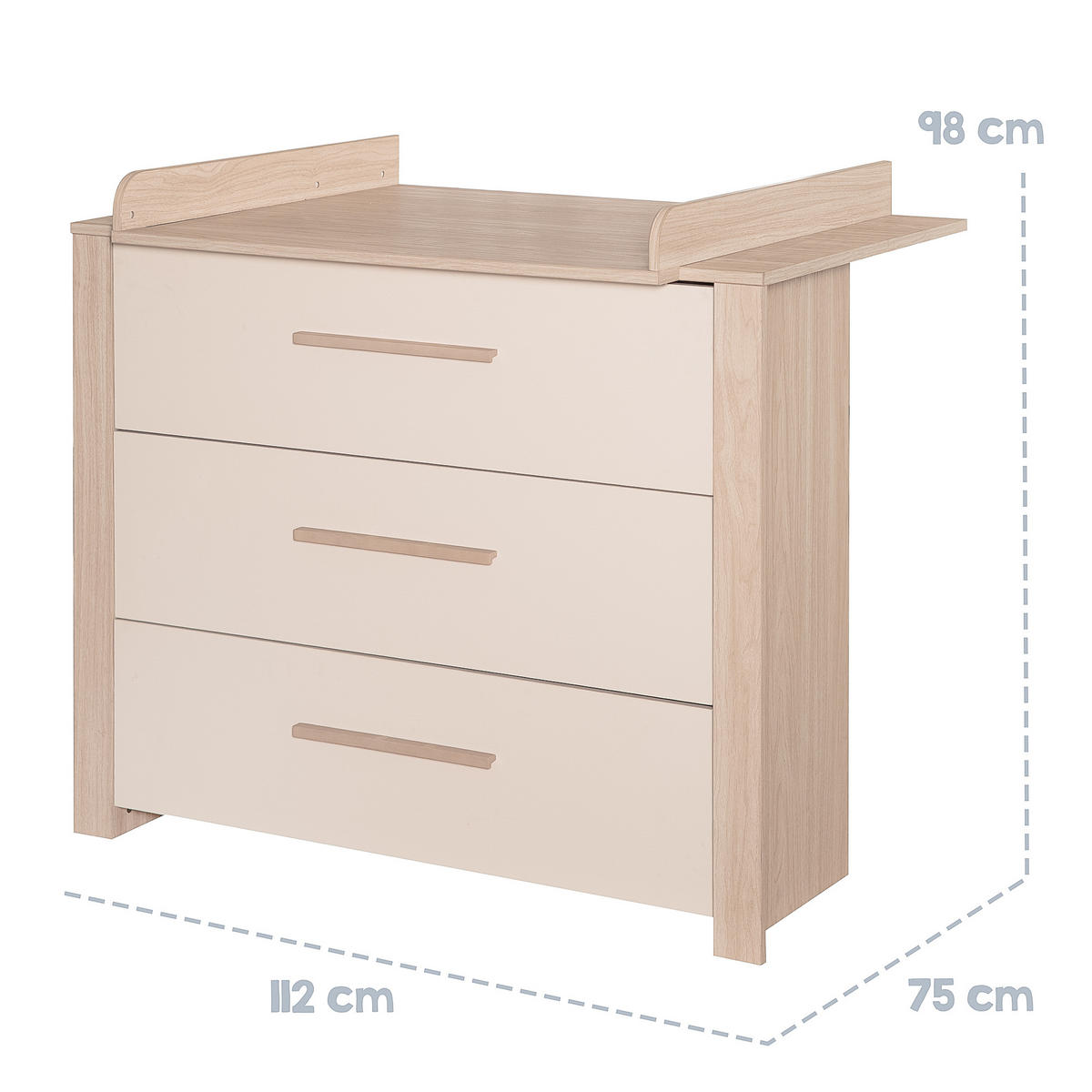 BABYMÖBEL-SET Momo 2-teilig - Kaschmir, Holz/Holzwerkstoff (112/98/75cm) - Roba