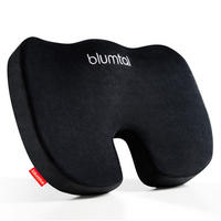 SITZKISSEN Memory Foam medium (70-90 kg), 44/34 cm - Schwarz, Kunststoff (34/44/7cm) - Blumtal