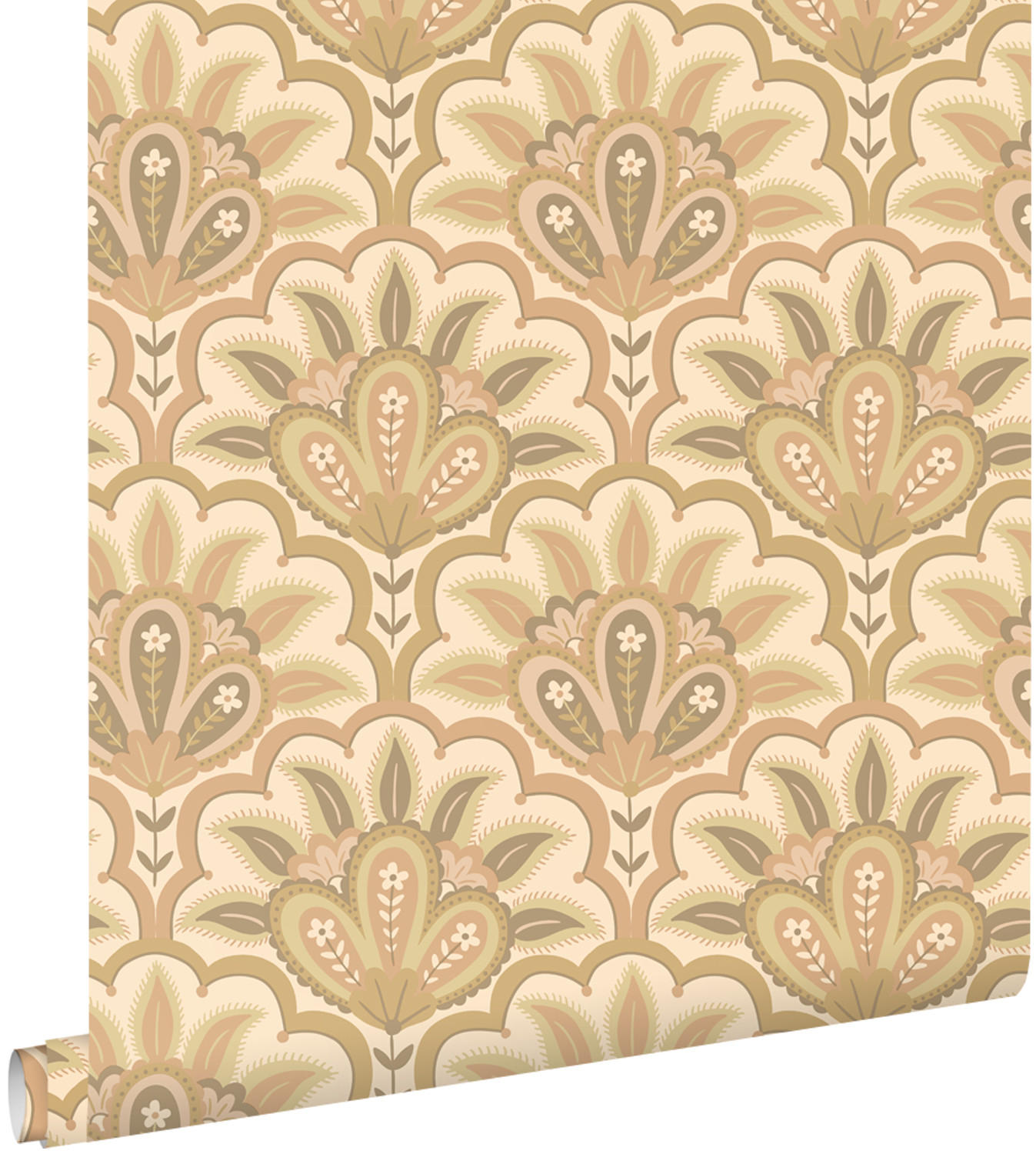 TAPETE orientalisches Barockmotiv 50 x 900 cm - Beige, Papier (50/900cm) - ESTAhome