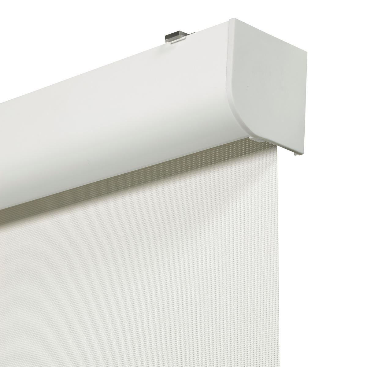 SPRINGSROLLO motorisiert mit Kassette Screen VTX Öffnungsgrad 10% - Weiß, Textil (120/190/190cm) - VIEWTEX