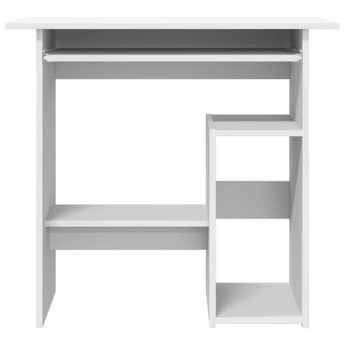 SCHREIBTISCH Weiß 80x45x74 cm Holzwerkstoff - Weiß, Holzwerkstoff (80/45/74cm) - furnicato