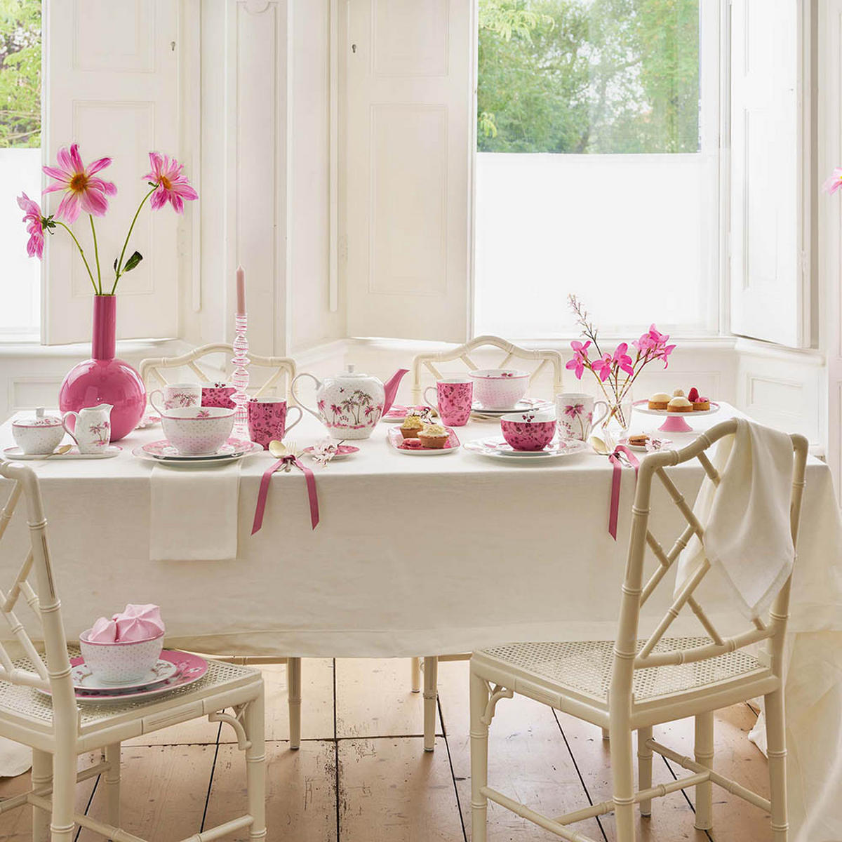 BECHER 2er-Set Large jolie blumen rosa 350 ml - Rosa, Keramik (0.35L) - Pip Studio