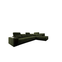 ECKSOFA L-Form Mindy XI Mit Schlaffunktion Und Verstellbarer Rückenlehne Stoff Verita Dunkelgrün Rechts - Dunkelgrün, Holz/Textil (350/230cm) - Kaiser Möbel