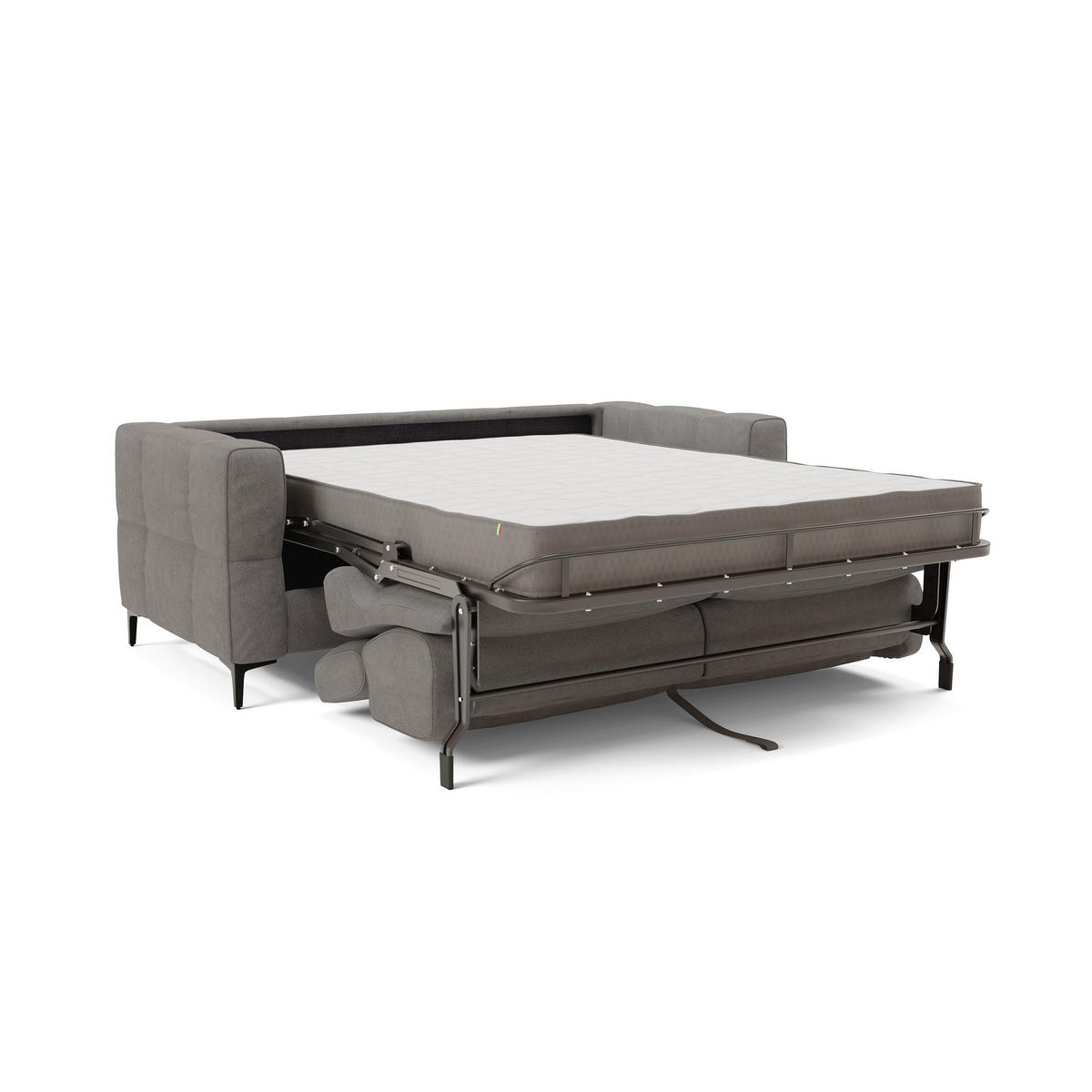 SCHLAFSOFA Gardenia - Grau, Metall (198/88/94cm) - Divani.store