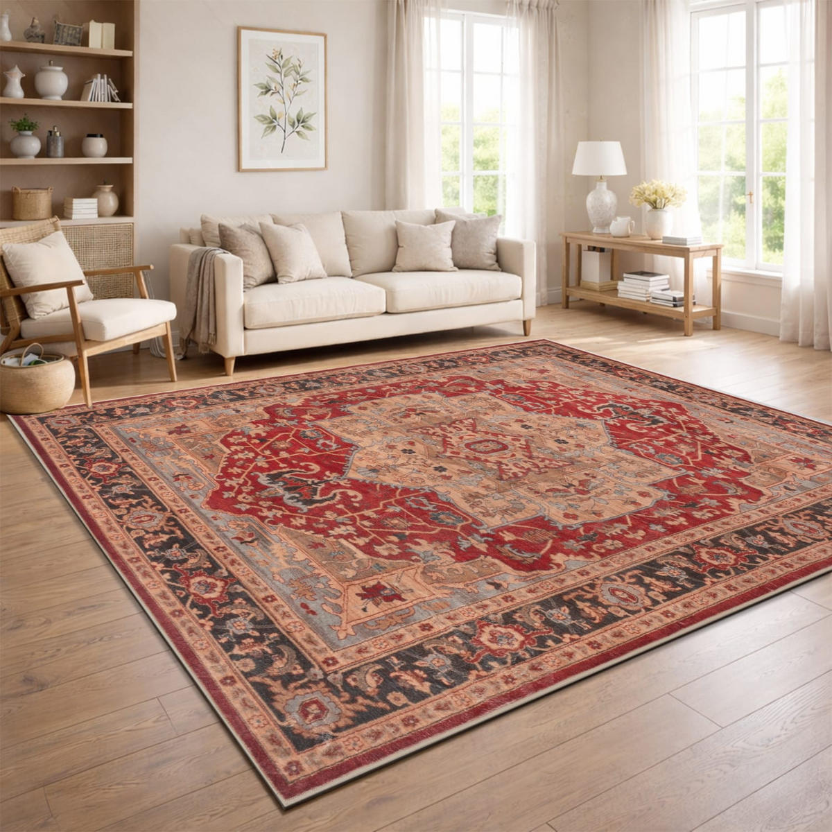 KURZFLORTEPPICH 120/160 cm Semer 423 - Rot, Kunststoff (120/160cm) - Paco Home