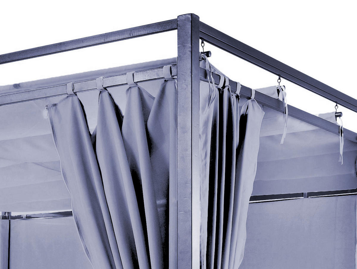 ERSATZDACH Flachdachpergola Firenze 3x3 Meter Grau - Grau, Textil (288/1/288cm) - QUICK STAR