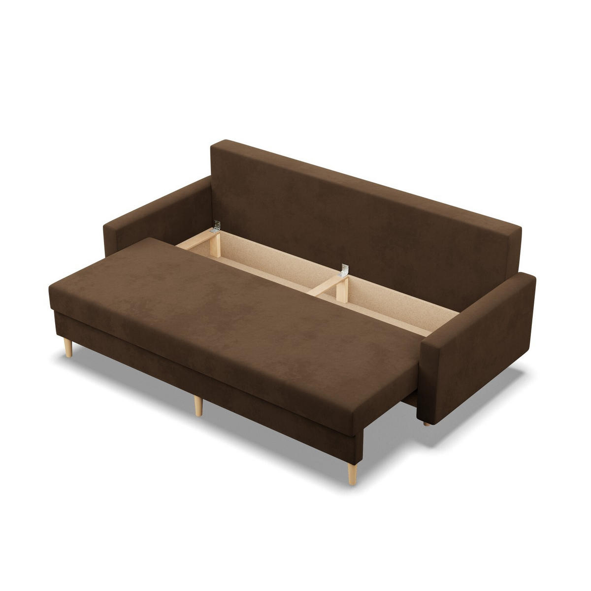 SOFA Blank braun 212/88/92 - Braun, Textil (212/88/92cm) - SIMKAM Furniture