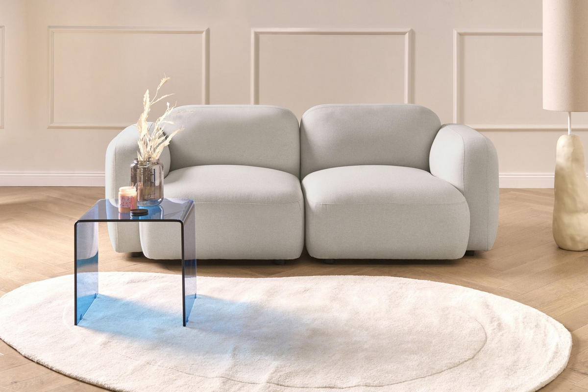 POHOVKA 3-místná Látka Světle béžová Afoss - béžová, textil (195/71/94cm) - Beliani