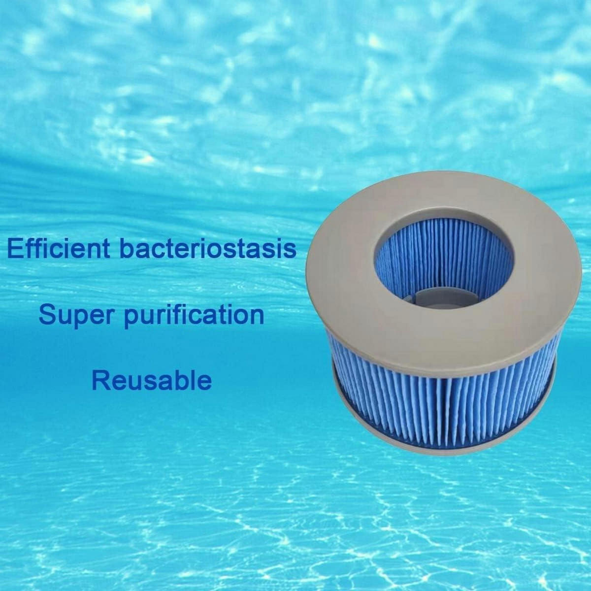 FILTERKARTUSCHE 6-teiliges Set für Whirlpools - Blau, Kunststoff (11/6.7/11cm)