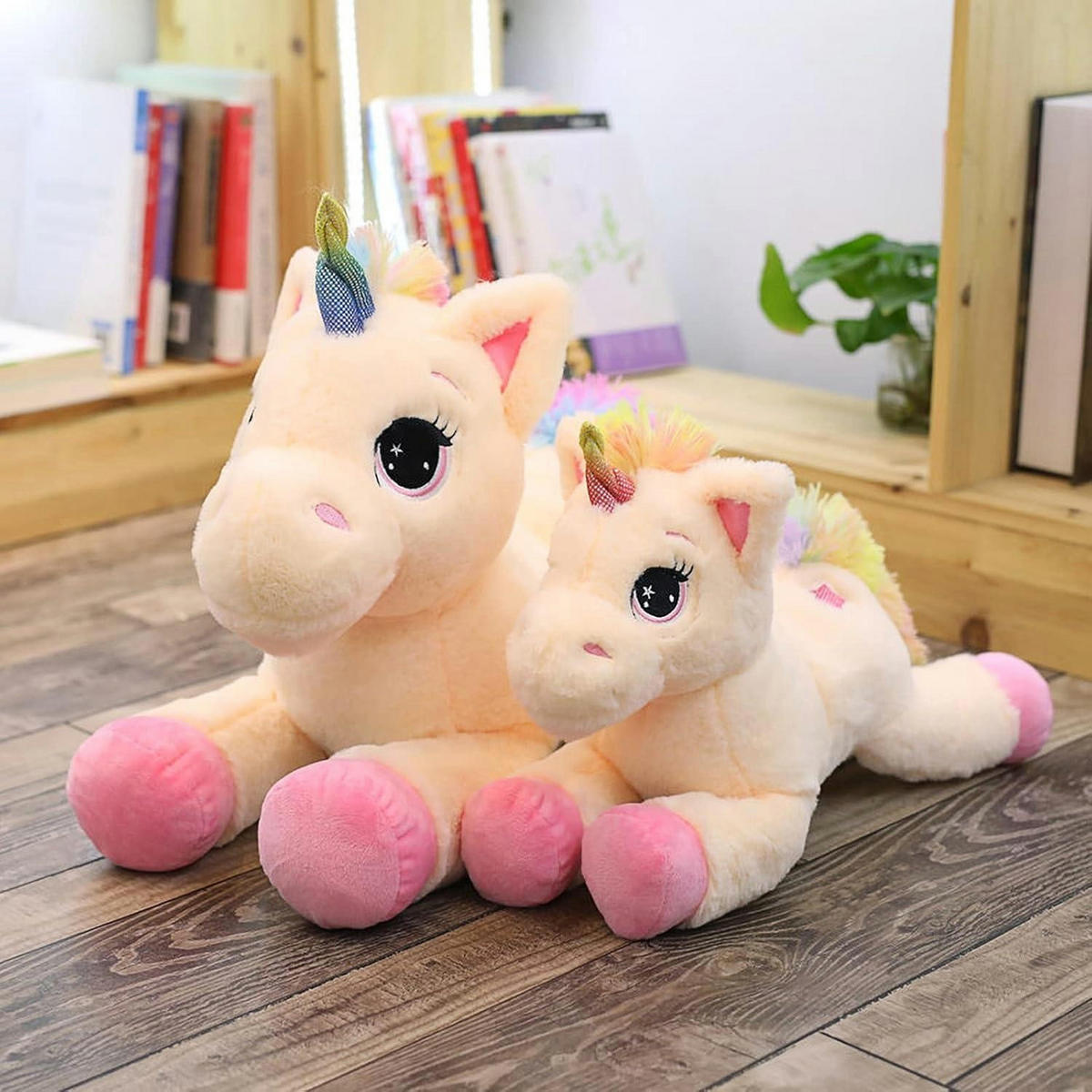 PLÜSCHTIER Einhorn 60 cm, ideal als Kissen - Multicolor, Textil (60/60cm)