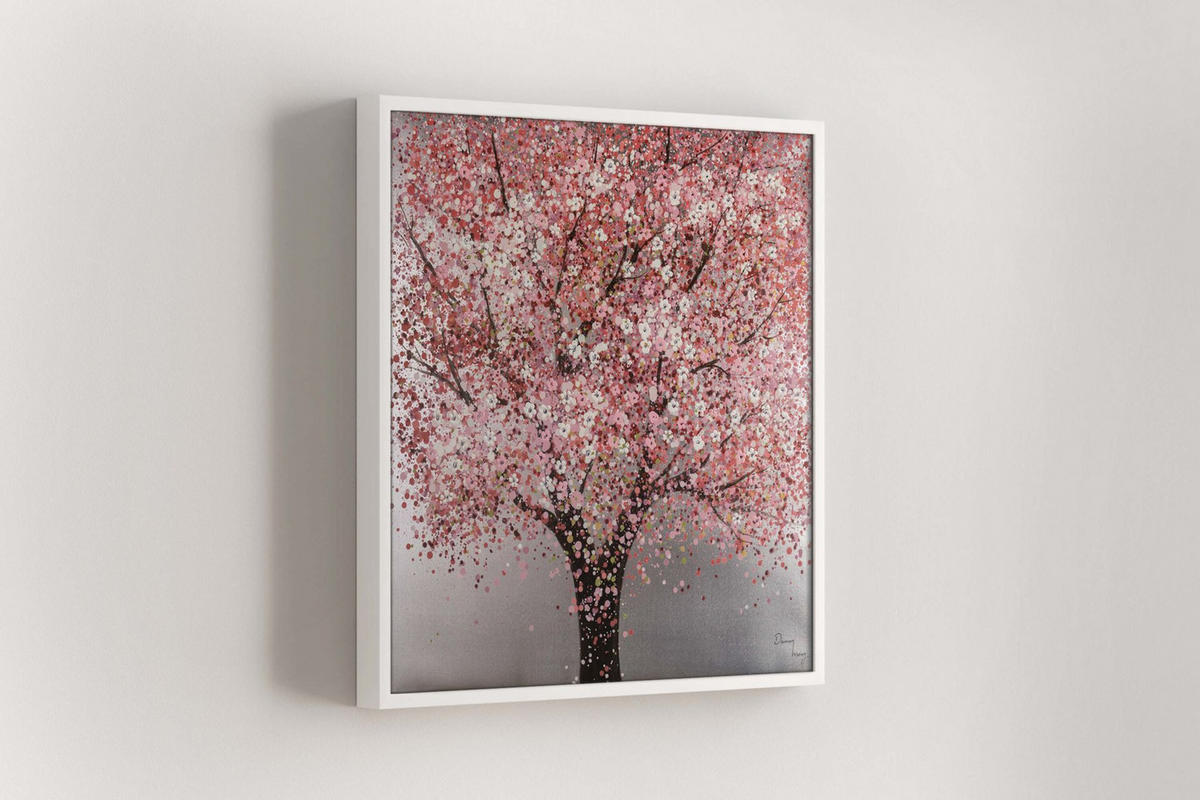 ÖLGEMÄLDE 80/80 cm - Pink, Holz/Textil (80/80cm) - KUNSTLOFT