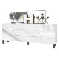 SIDEBOARD Houston Weiß Hochglanz - Weiß Hochglanz, Holzwerkstoff (178/69.5/38.5cm) - Vladon