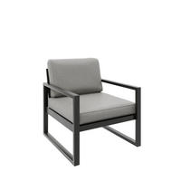GARTENSESSEL Madera 76x80 cm, schwarz, beige - Beige/Schwarz, Kunststoff/Metall (76/86/80cm) - Margaret Hadas24