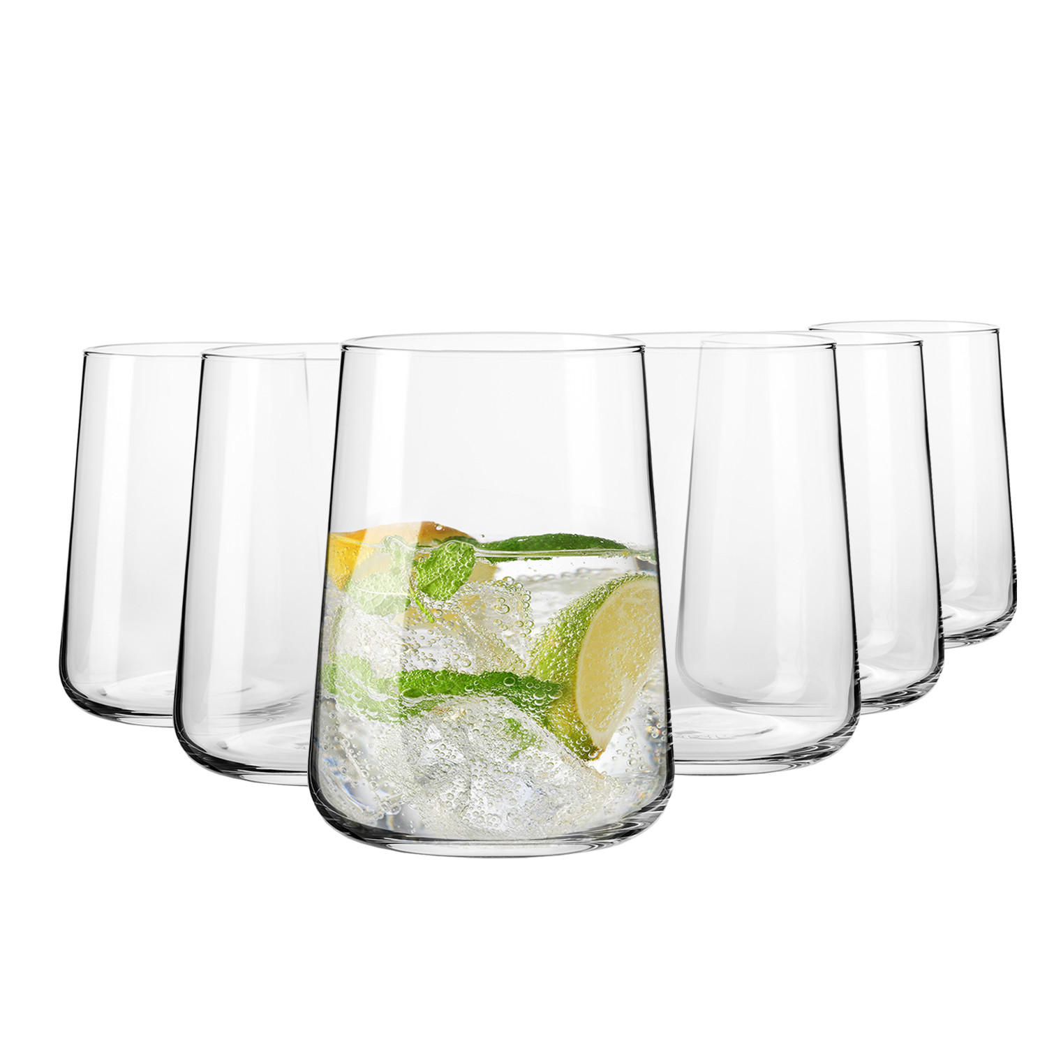 WASSERGLÄSER, 6er-Set, 490 ML - Transparent, Glas (0.58L) - Krosno Glass