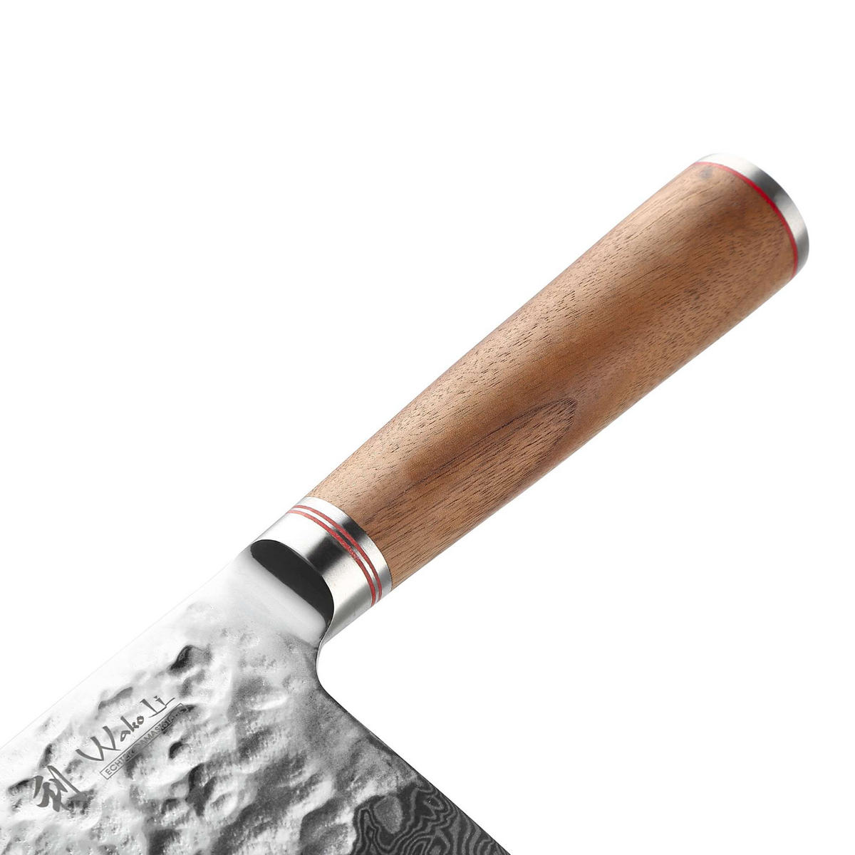 KOCHMESSER 17,5 cm - Nussbaumfarben, Holz/Metall (33cm) - Wakoli