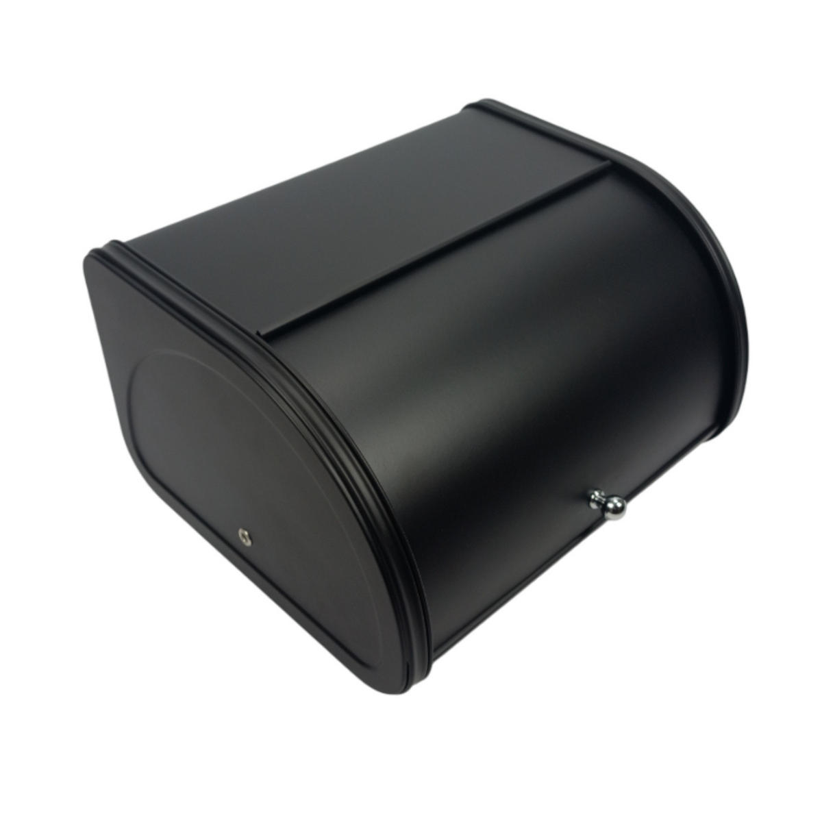 BROTKASTEN Metall Schwarz rolltop 31,5x26x17 cm - Schwarz, Metall (31.5/17/26cm) - Begryf