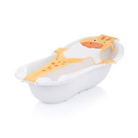 BABYBADEWANNE Netz Tiere gelb Badewanneneinsatz, Kunststoffbügel, ab Geburt - Gelb, Textil (68/100cm) - Chipolino