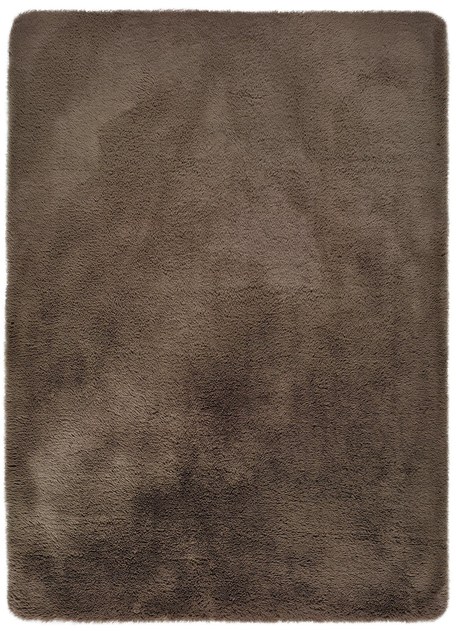 Atticgo Hochflorteppich Taupe 60x100 cm