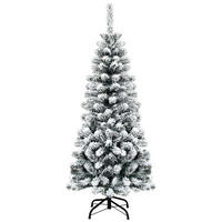 WEIHNACHTSBAUM Weiß - Weiß, Kunststoff (135cm) - COSTWAY
