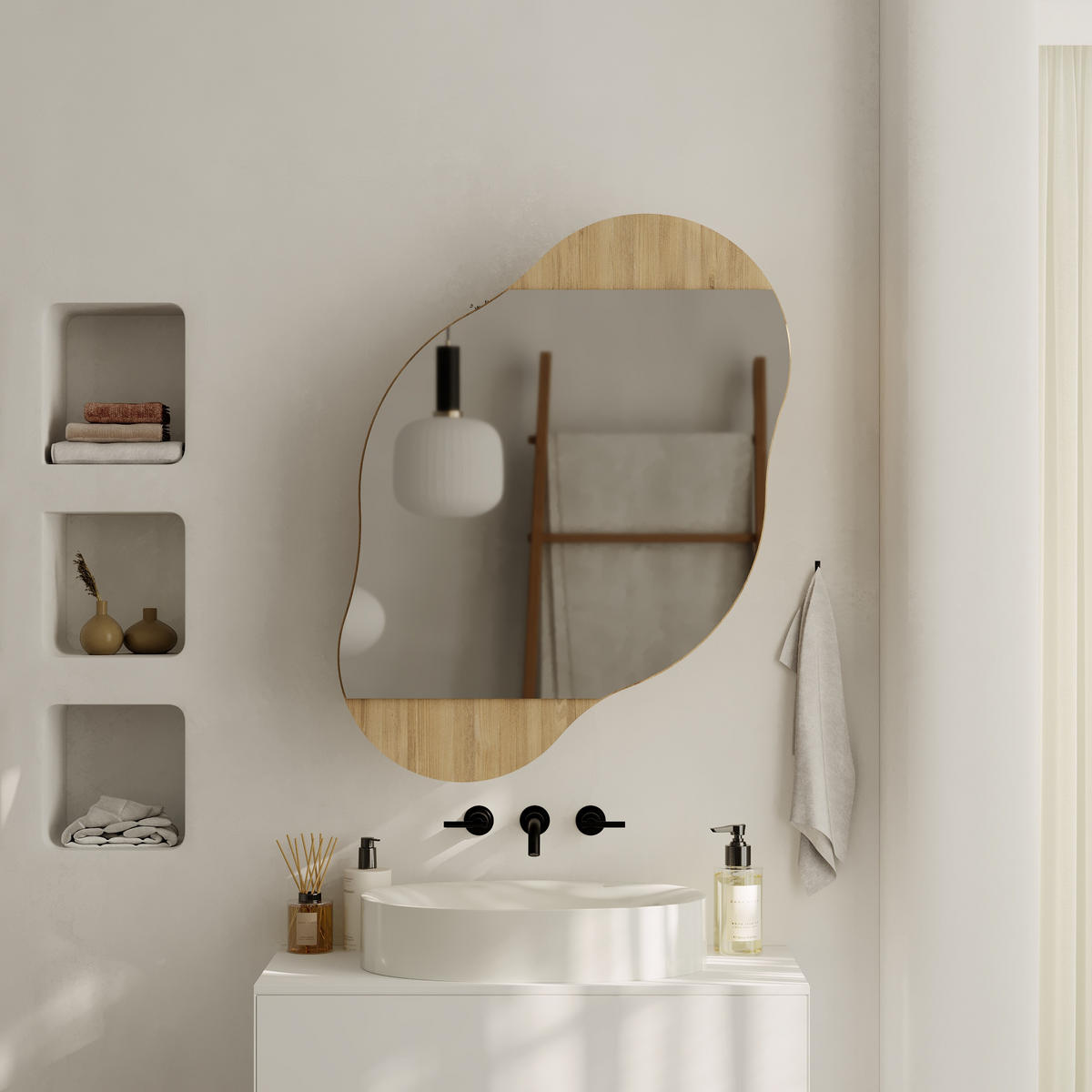 SPIEGELSCHRANK Cloud Eiche 60/75/13 cm - Eichefarben, Holzwerkstoff (60/75/13cm) - Decortie