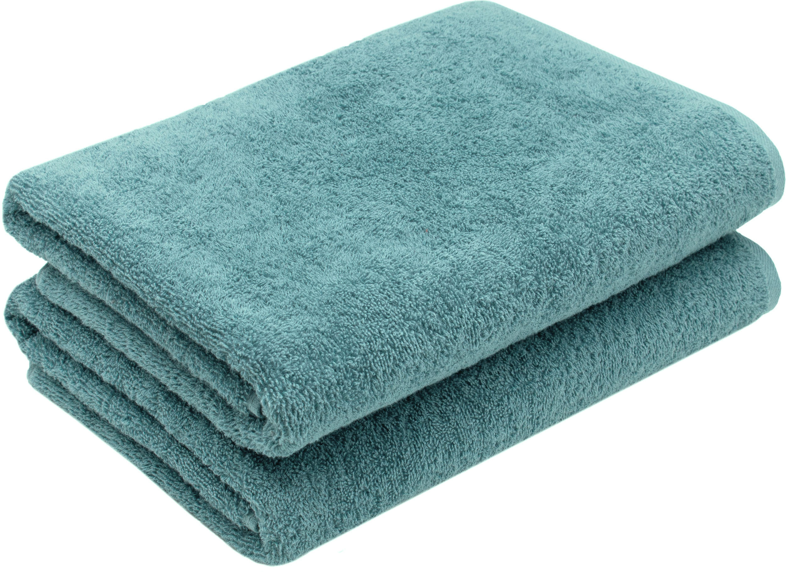 DUSCHTÜCHER, 2er-Set, 70x140 cm, 100% Baumwolle, Blau - Petrol, Textil (70/140cm) - Zollner