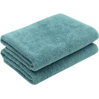 DUSCHTÜCHER, 2er-Set, 70x140 cm, 100% Baumwolle, Blau - Petrol, Textil (70/140cm) - Zollner