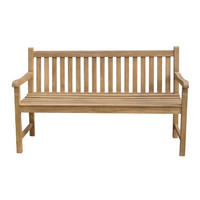 GARTENBANK bellini braune für 3 personen aus massivem teakholz - Braun, Holz (55/90/150cm) - Concept Usine