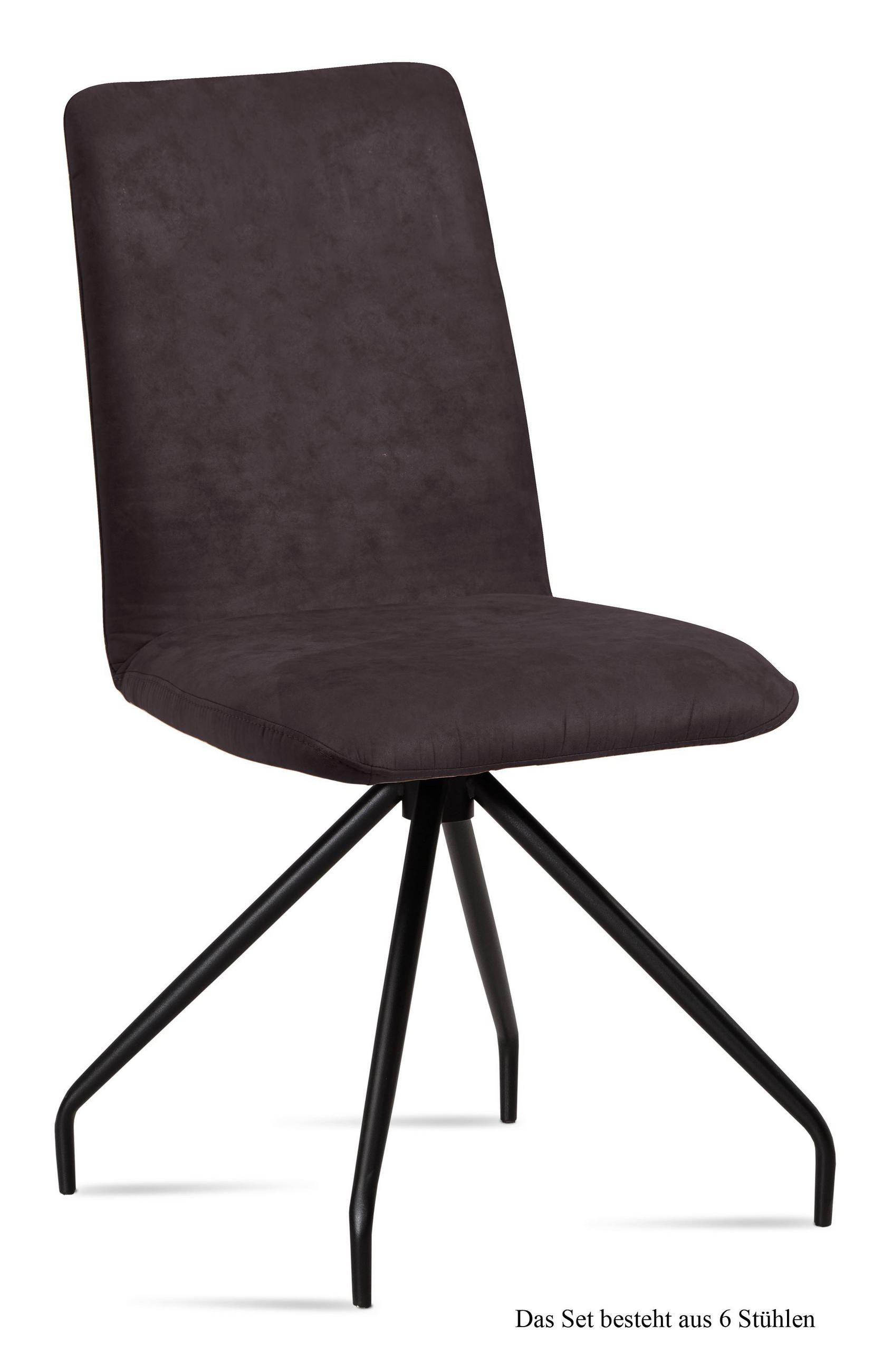 ESSZIMMERSTUHL (6er-Set) Desiri 47x92x60 Schwarz/Espresso - Dunkelbraun/Schwarz, Kunststoff (60/92/47cm) - 58aufmkessel