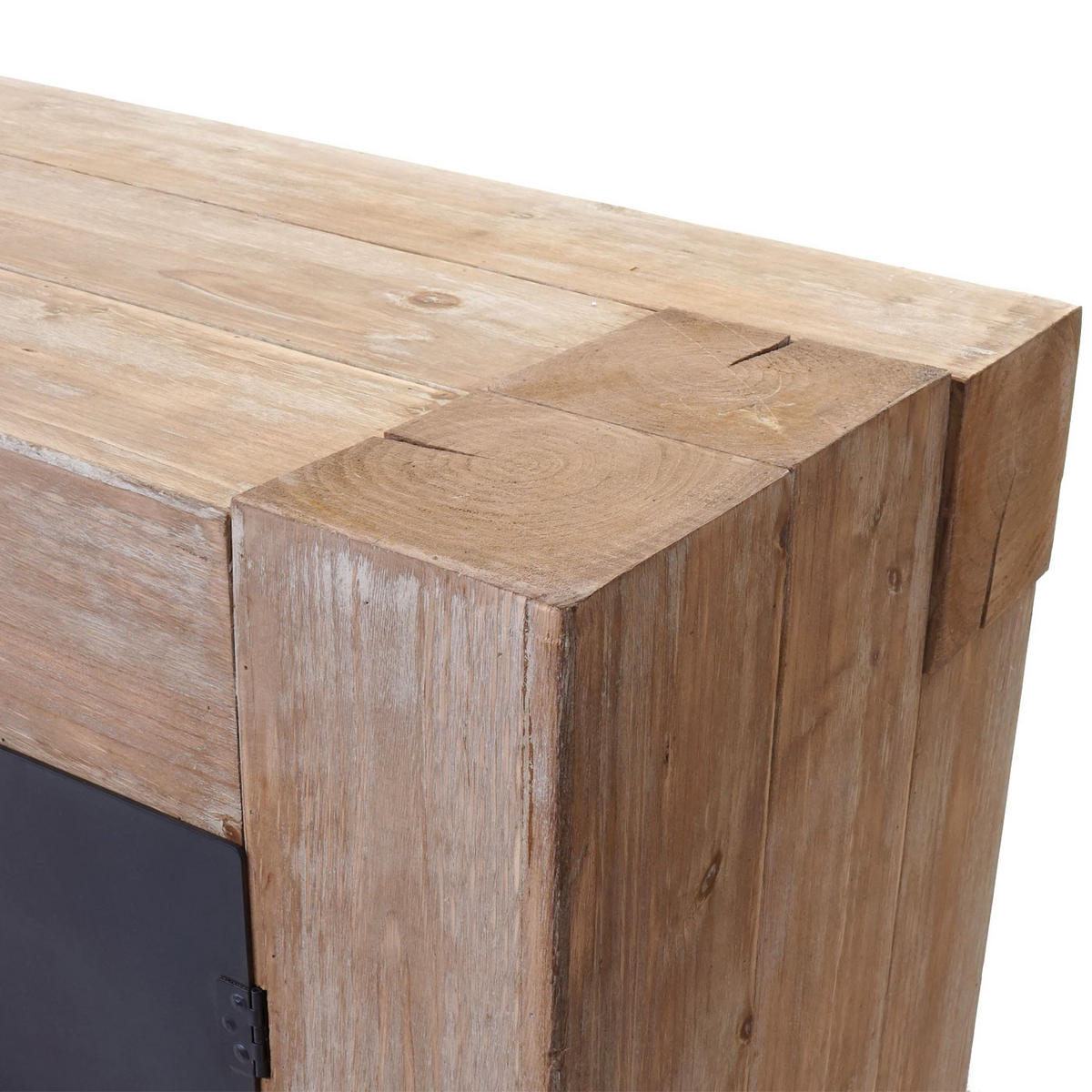 SIDEBOARD TANNE MASSIV Braun, Schwarz - Schwarz/Braun, Holz (160/90/45cm) - MCW