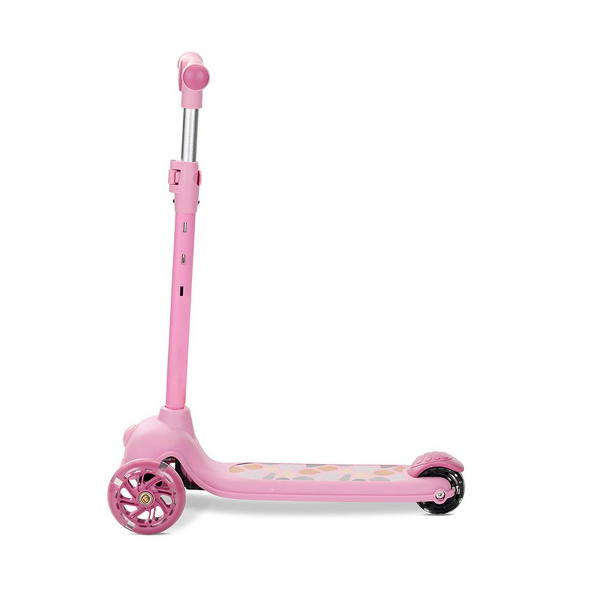 KINDERROLLER Jetster PU-Rollen rosa ABEC-9 Lenker abnehmbar höhenverstellbar - Rosa, Kunststoff (54/27/77cm) - Lorelli