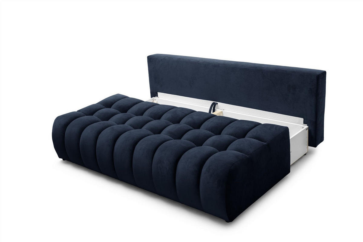 SCHLAFSOFA Nina - Dunkelblau, Holzwerkstoff/Textil (200/96/107cm) - Fun Möbel