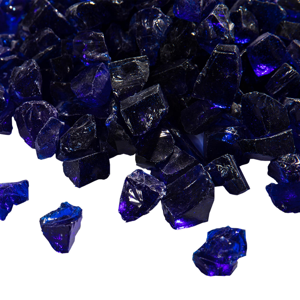 FEUERSTELLENZUBEHÖR Blau 4kg - Blau, Glas (29.8/7.6/7.6cm) - Teamson Home