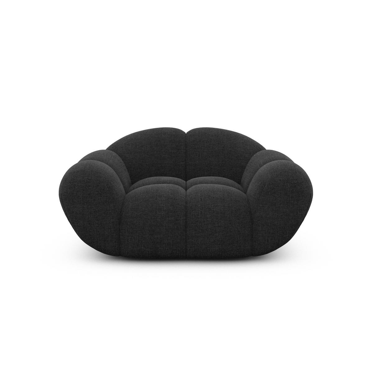 SESSEL Strukturstoff Schwarz - Schwarz, Textil (135/70/93cm) - VAROYAL