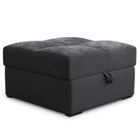 POUF MIZA Grau 65x65 cm - Grau, Textil (65/38/65cm) - MASSENO