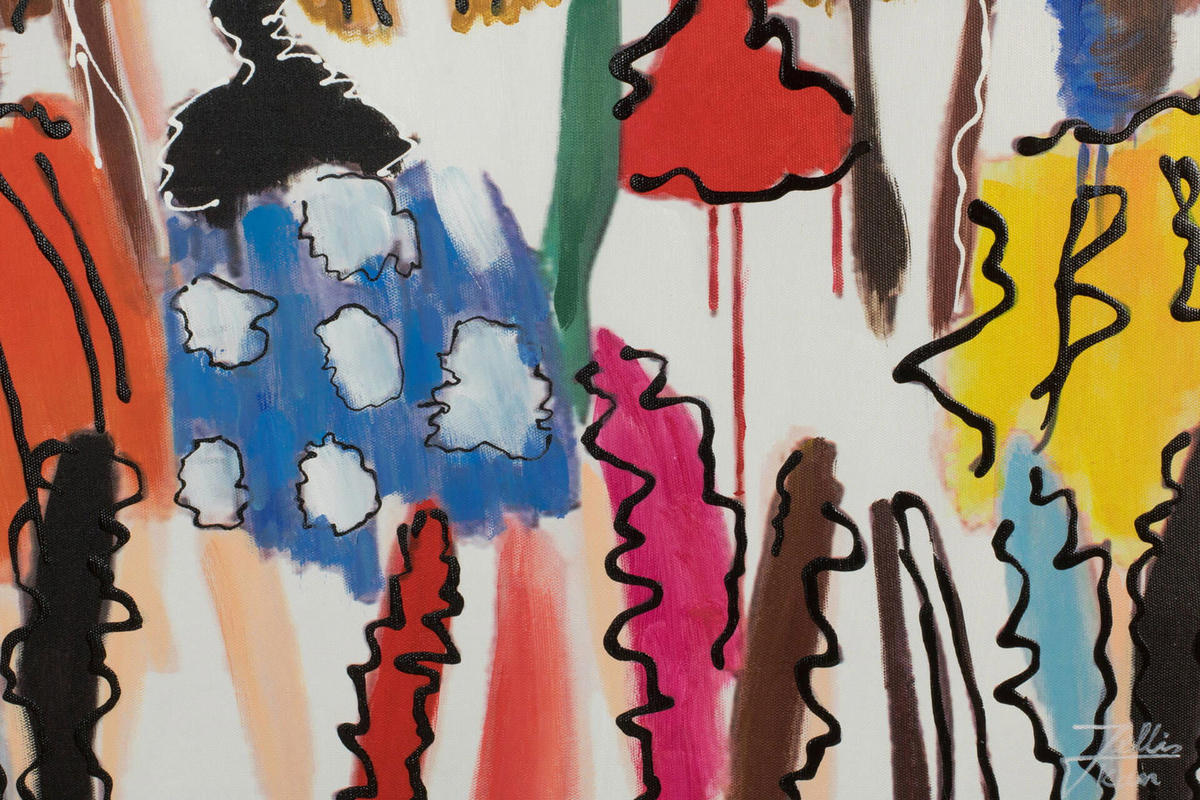 ACRYLBILD HANDGEMALT 90/60 cm - Multicolor, Holz/Textil (90/60cm) - KUNSTLOFT