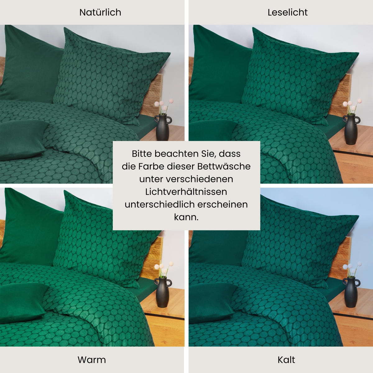 BETTWÄSCHESET Drops - Feinbiber - 2-teilig - 135 x 200 cm - Smaragd - Smaragdgrün, Textil (135/200cm) - SCHIESSER