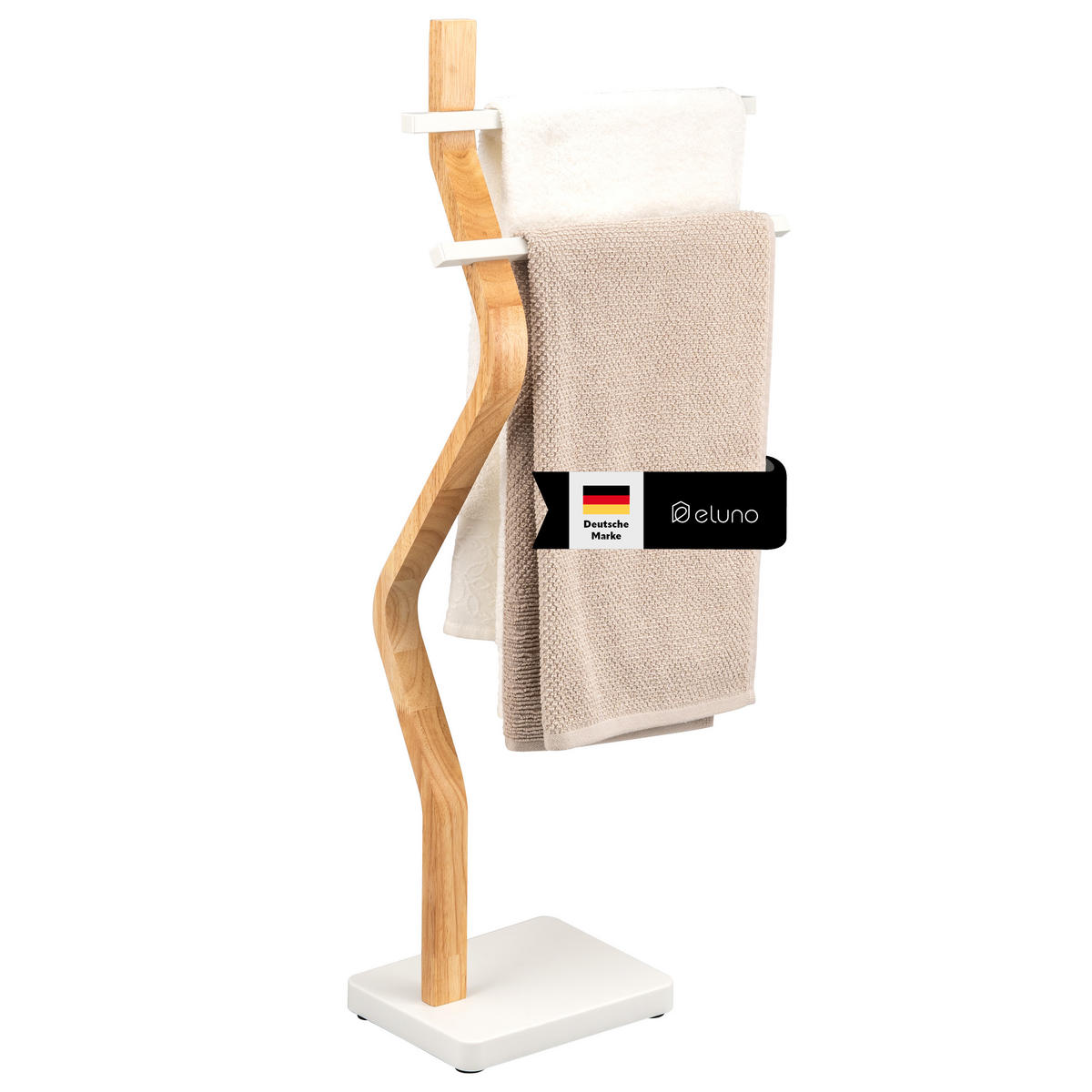 STAND-HANDTUCHHALTER, weiß - Weiß, Holz (37/85.5/18cm) - eluno