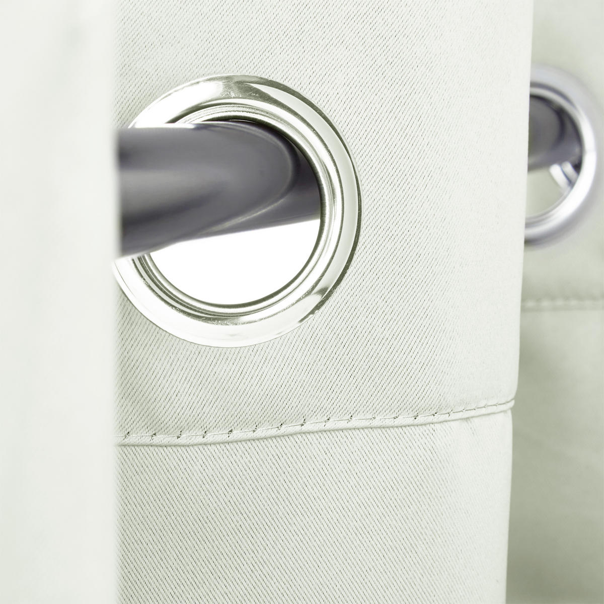 2XVORHANG - Grau, Textil/Metall (135/245/0.4cm) - Relaxdays