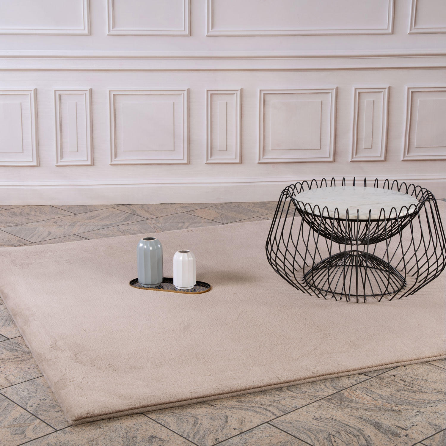 HOCHFLOR-TEPPICH Topia 400 Taupe 80x150 cm - Taupe, Textil (80/150cm) - carpet city