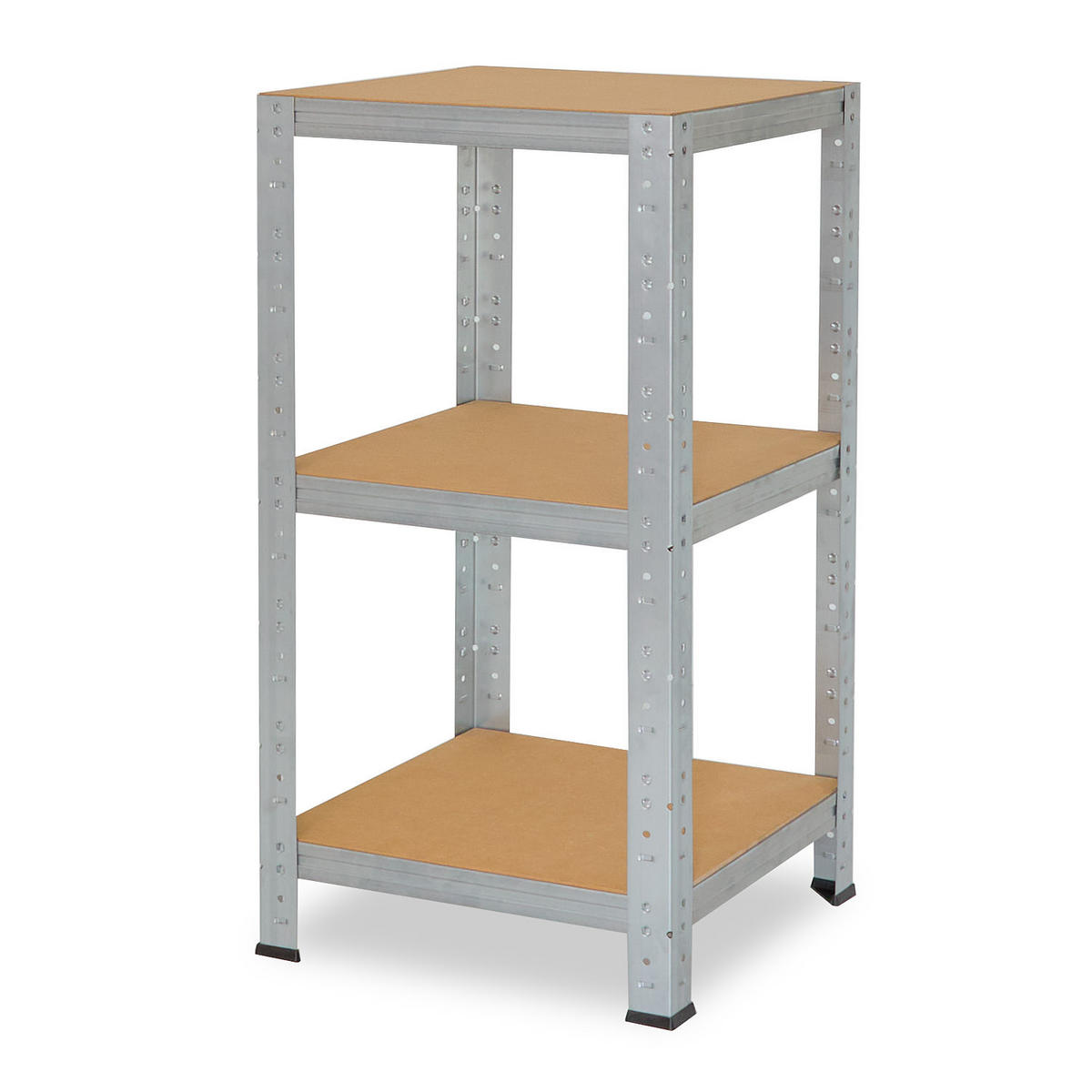 SCHWERLASTREGAL HOME 90x30x30 cm in verzinkt mit 3 Böden und 175 kg Traglast pro Boden - Silberfarben, Metall (30/90/30cm) - shelfplaza