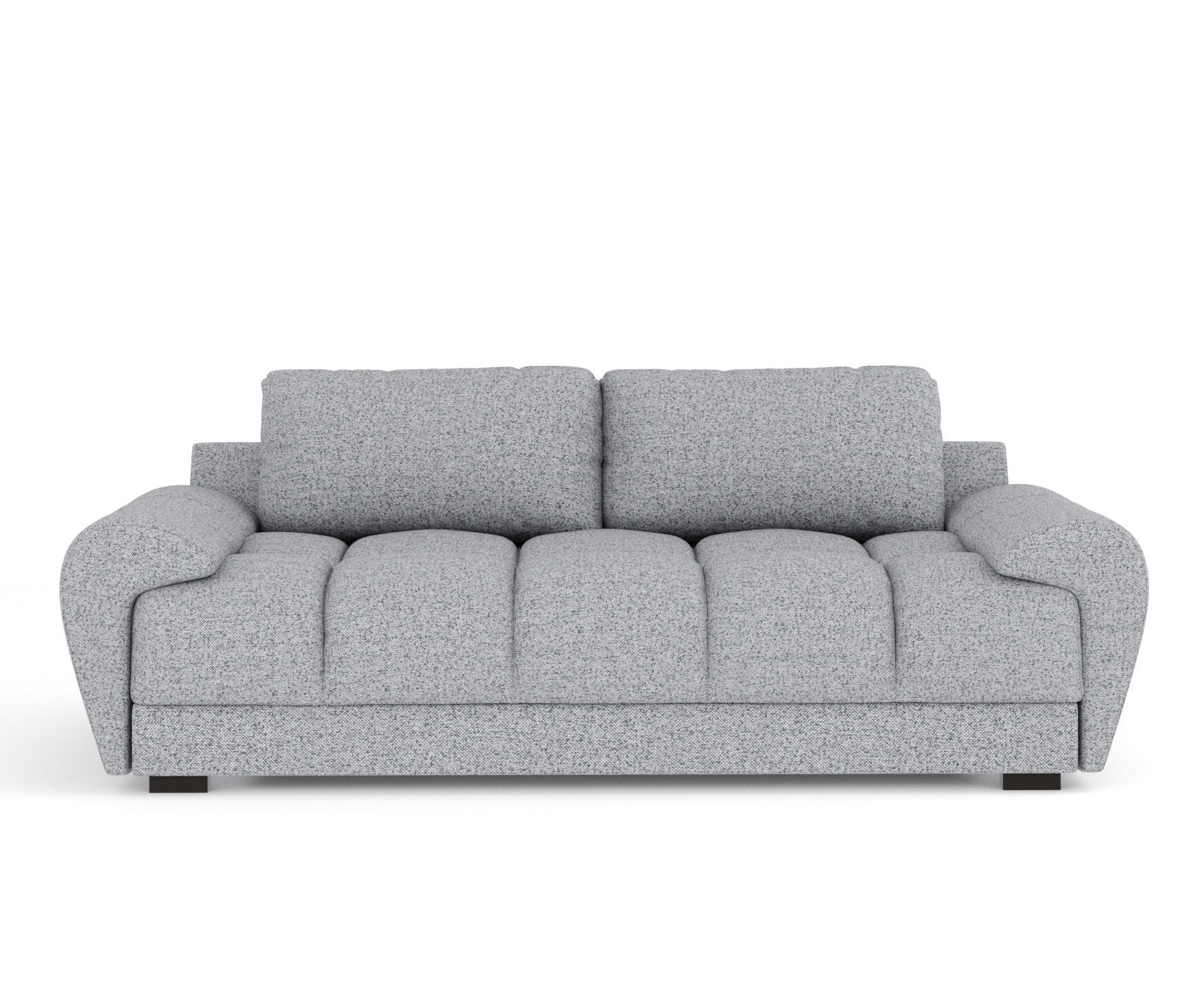 3-SITZER SOFA Peebles Grau Webstoff - Schwarz/Grau, Holz/Holzwerkstoff (244/90/101cm) - Maison de Reve