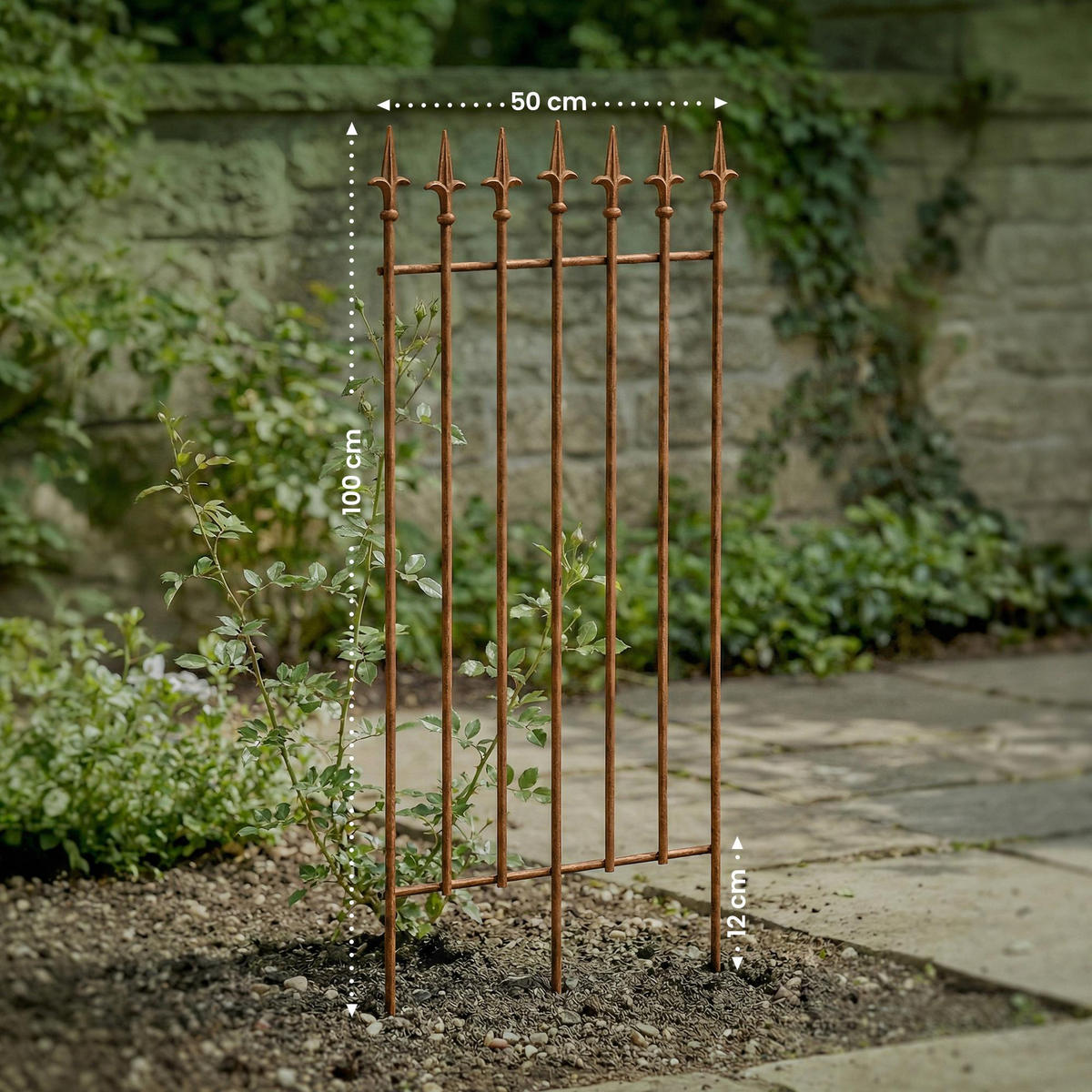 RANKGITTER 2er Set Metall Antik Braun - Braun, Metall (50/100/0.7cm) - CLP