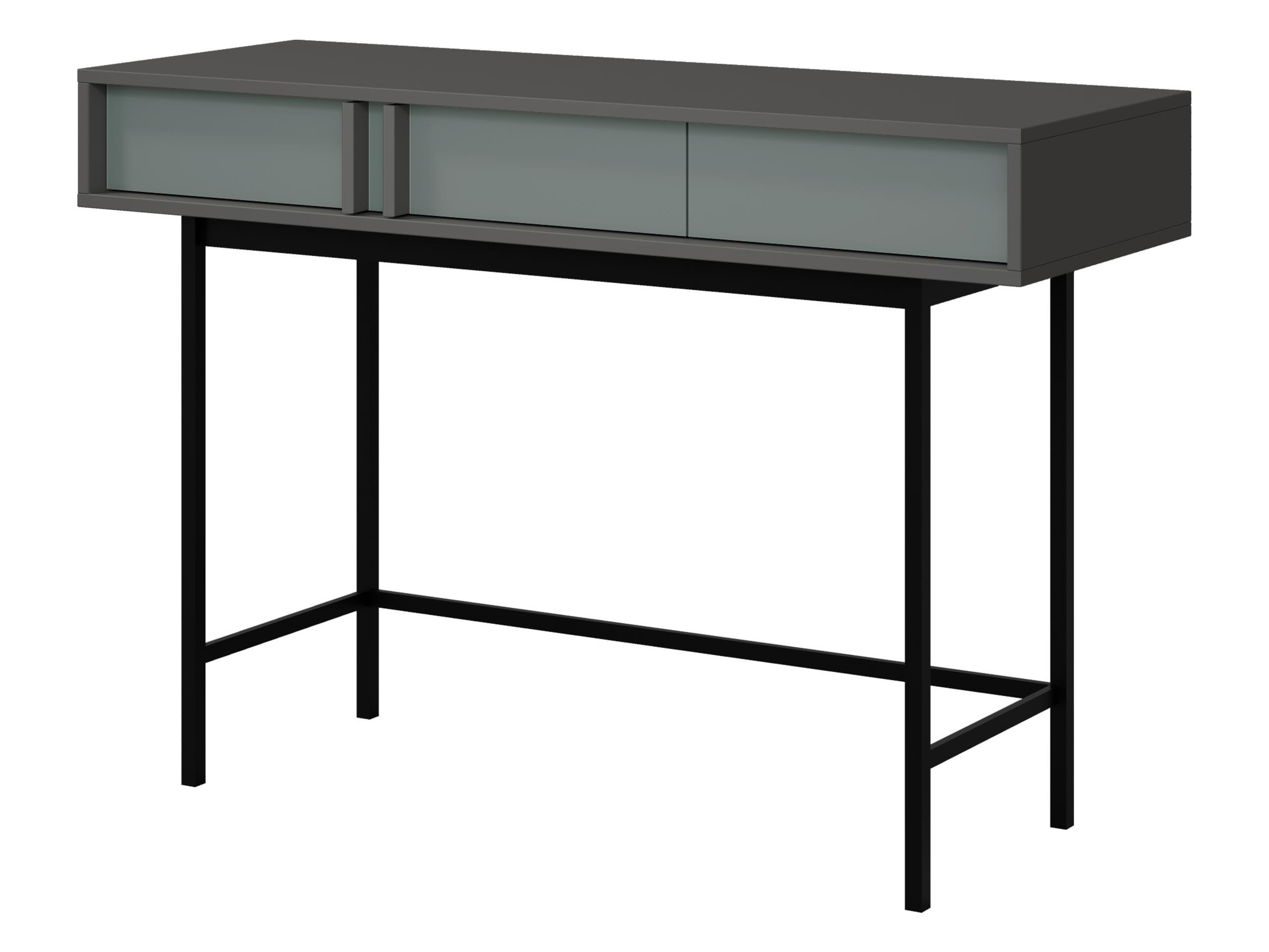 KONSOLENTISCH Alsy AL11 - Anthrazit/Grün, Holzwerkstoff/Kunststoff (43/123/83cm) - MIRJAN24