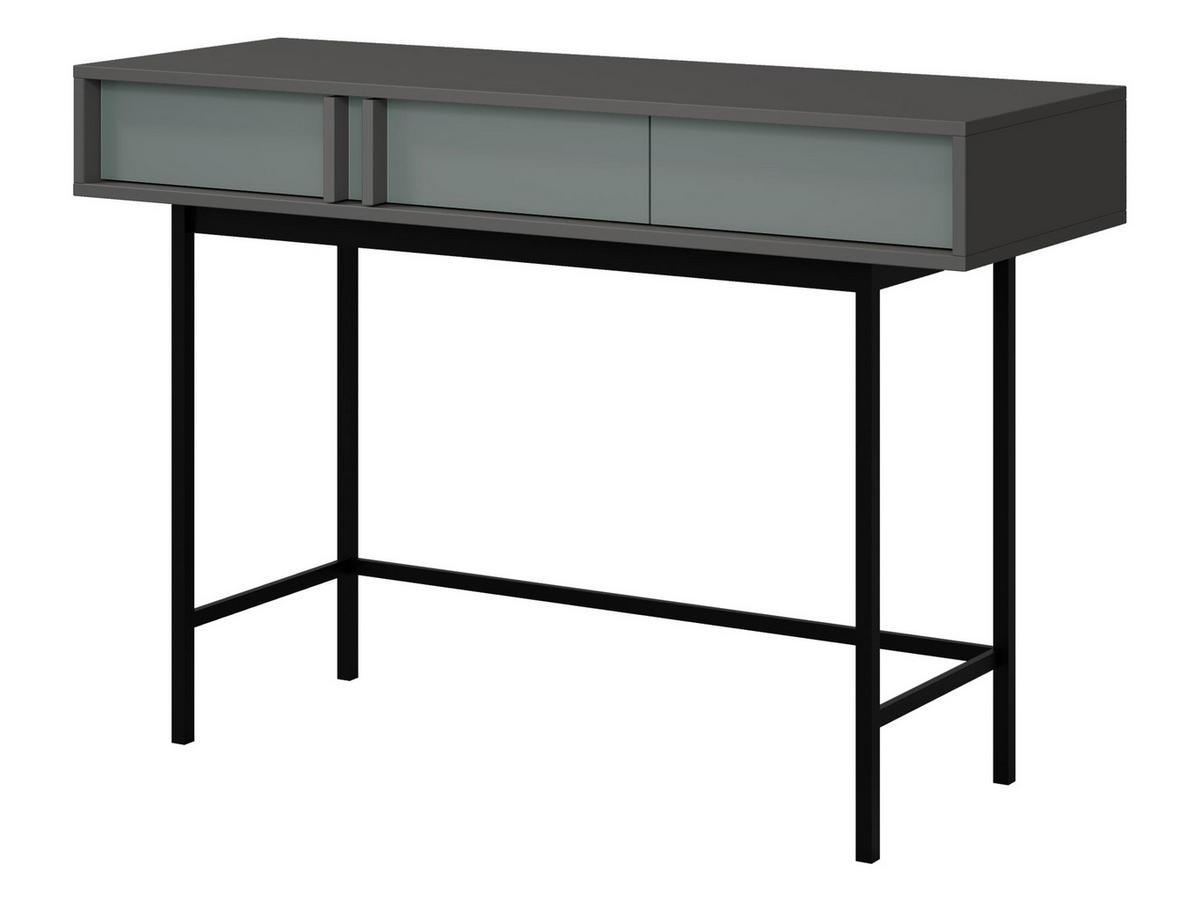 KONSOLENTISCH Alsy AL11 - Anthrazit/Grün, Holzwerkstoff/Kunststoff (43/123/83cm) - MIRJAN24