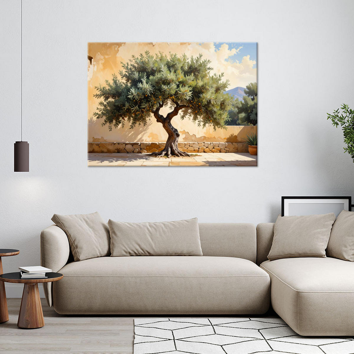 LEINWANDBILD Natur und Botanik 90x60cm - Beige, Textil (90/60cm) - Feeby