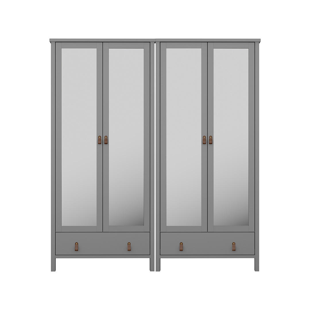 KLEIDERSCHRANK Tromsø Grau lackiert 178/50/195 cm - Grau, Holzwerkstoff (178/195/50cm) - ebuy24