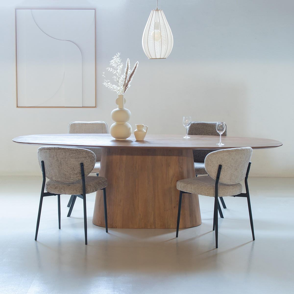 ESSTISCH oval aus Mangoholz 180cm, braun - Braun, Holz (180/100/76cm) - Giga Meubel