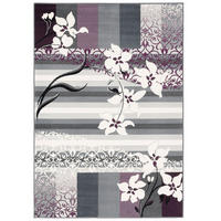 MODERN DESIGNER VELOURS TEPPICH SAMBA - Lila, Textil (120/170cm) - Pergamon